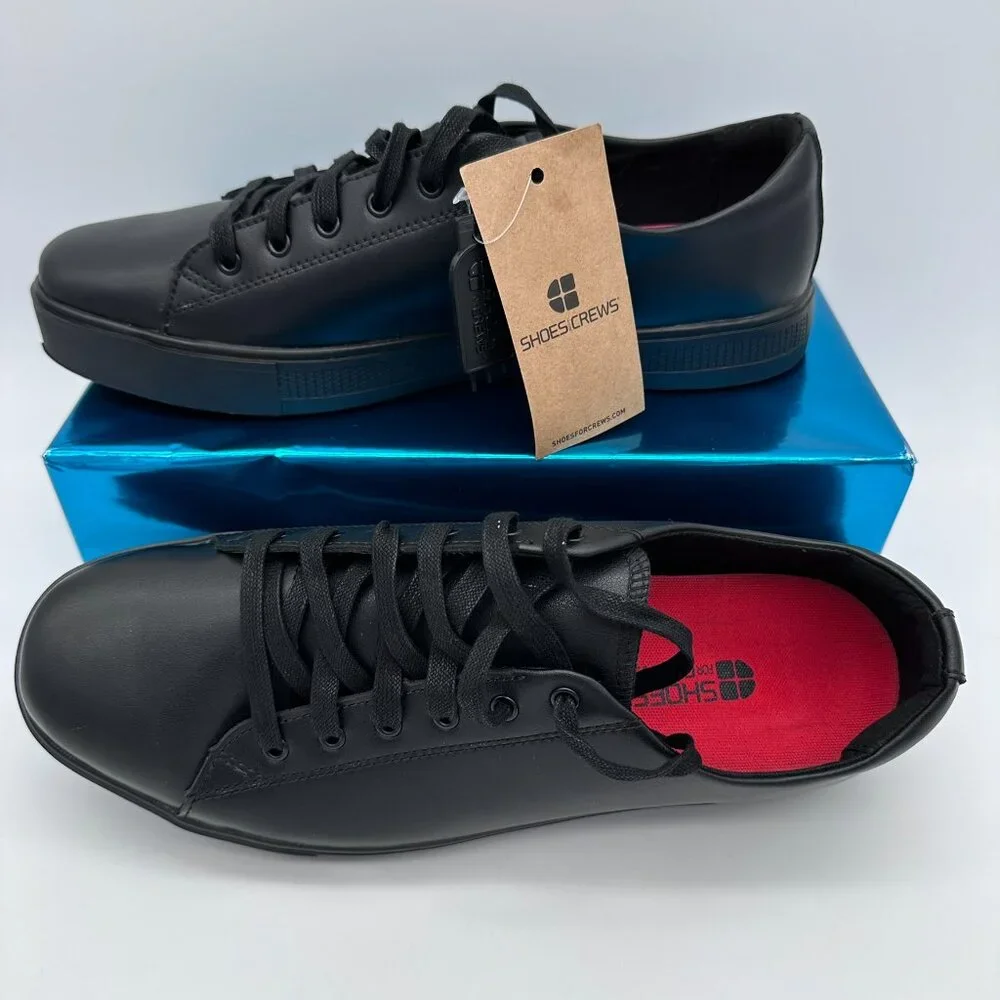 Shoes For Crews Old School Low Rider IV Slip Resistant Shoes Size 12 Wide, Black